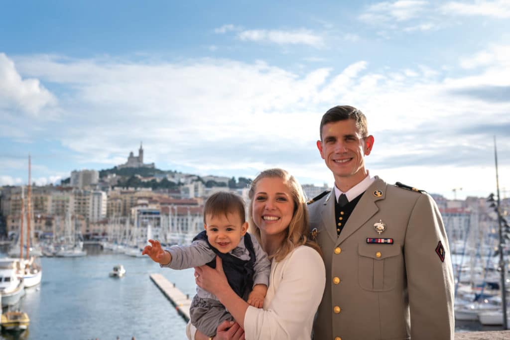 Group photo in front of the Vieux-Port of Marseille