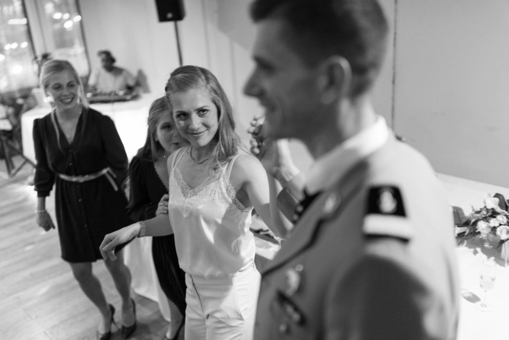 The bride enjoys dancing with her husband