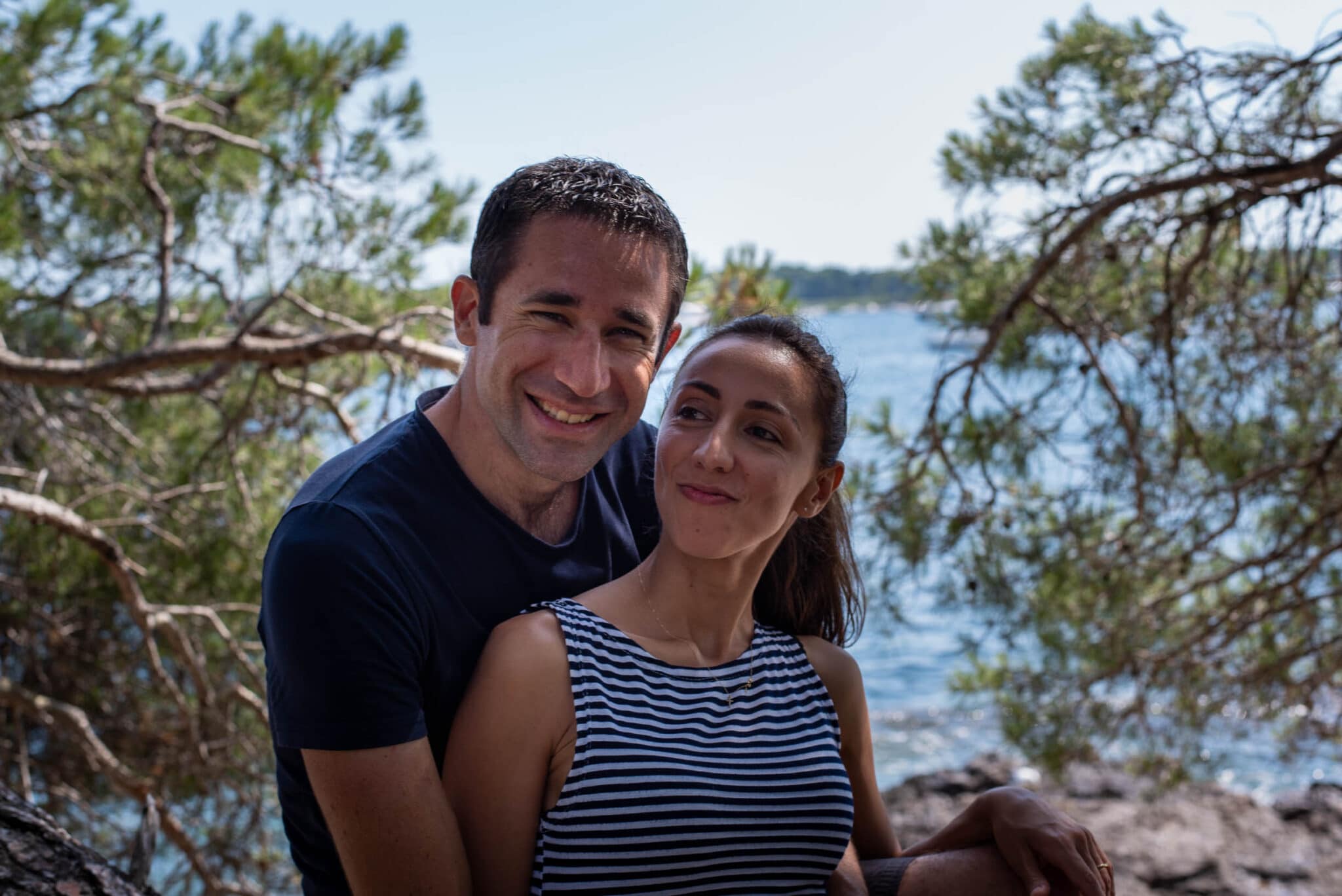 Joanne et François sur l'île Sainte-Marguerite