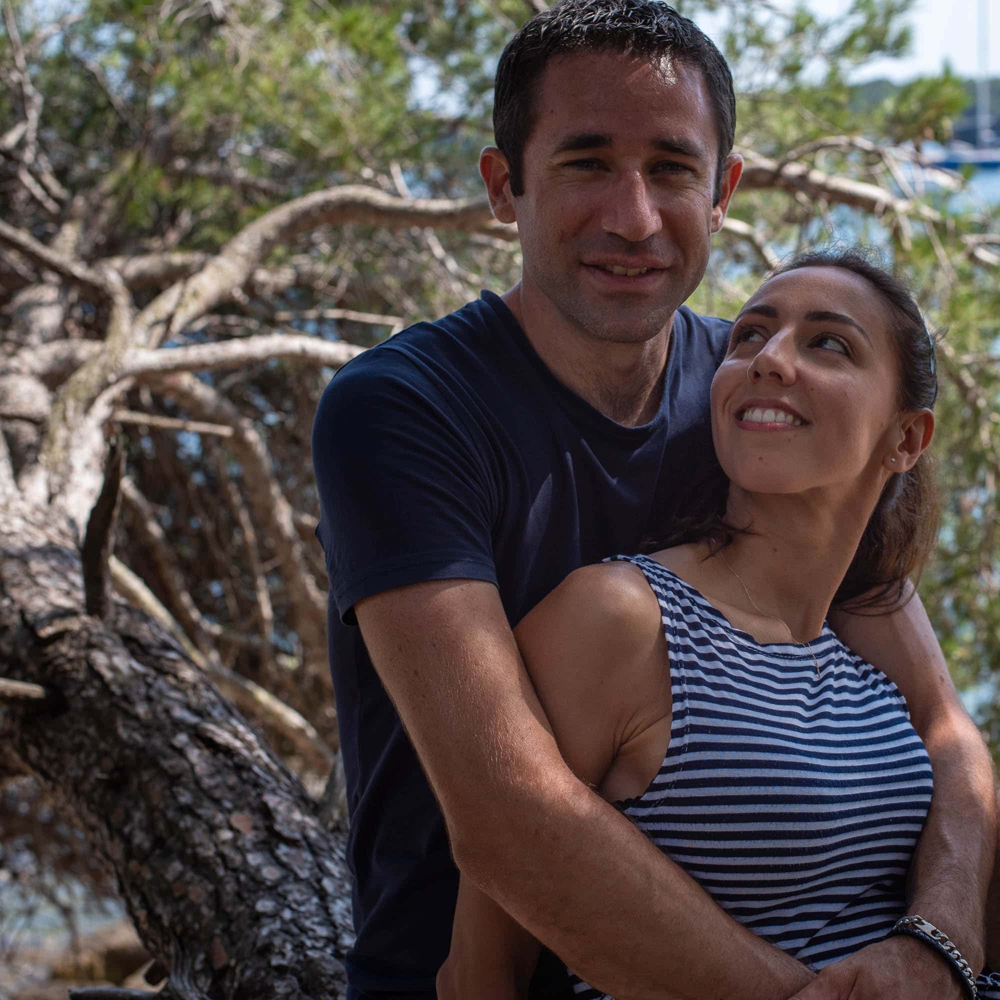 Joanne et François sur l'île Sainte-Marguerite